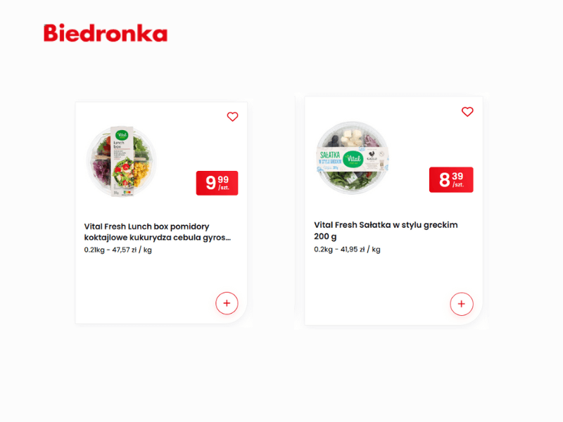 Sałatki z biedronki